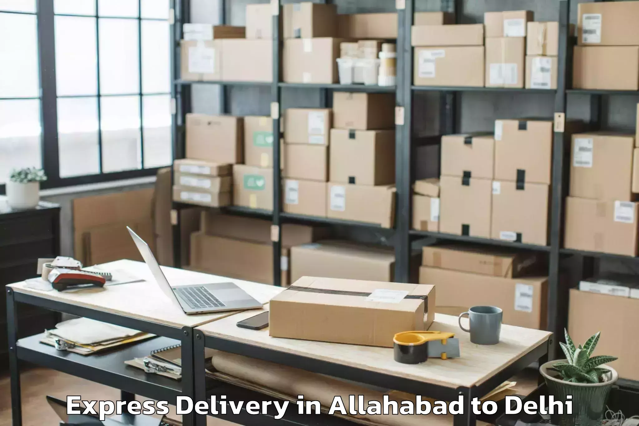 Easy Allahabad to Delhi Technological University Express Delivery Booking